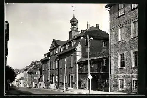 AK Ebersdorf /Thür., Strassenpartie an der Brüdergemeine