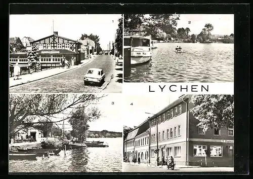 AK Lychen, Cafe Alte Mühle, HO-Gaststätte Ratseck