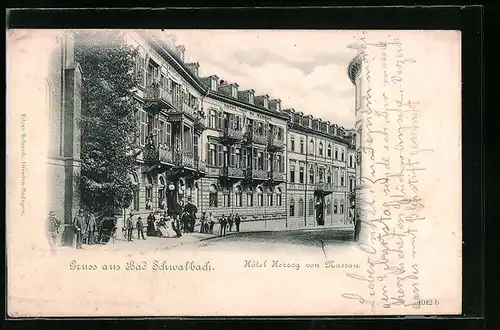 AK Bad Schwalbach, Hotel Herzog von Nassau