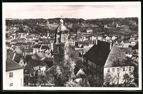 Fotografie Brück & Sohn Meissen, Ansicht Meissen, Blick auf Alt-meissen mit der Kirche