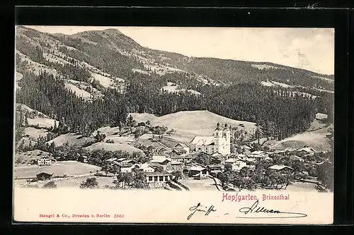 AK Hopfgarten /Brixenthal, Teilansicht mit Kirche