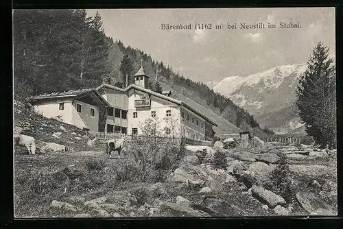 AK Neustift im Stubai, Hotel Bärenbad