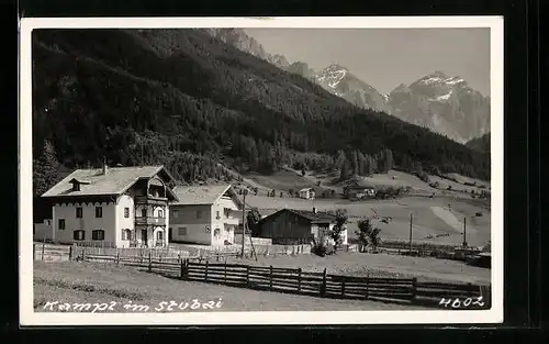 AK Kampl im Stubai, Ortspartie