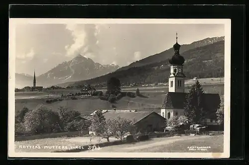 AK Natters-Mutters, Ortspartie mit Kirche