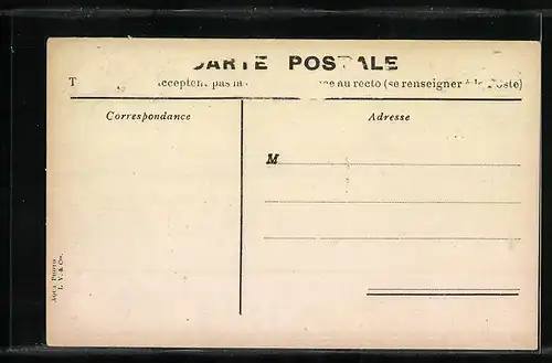 AK Genève, Hotel des Postes, Strassenbahn