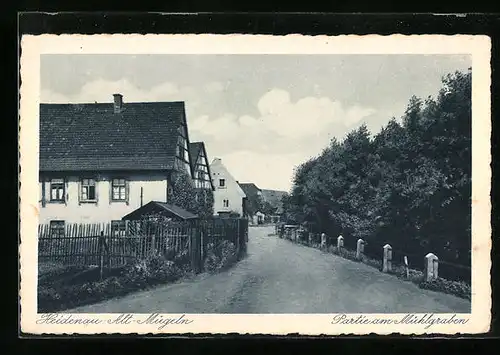 AK Heidenau-Alt-Mügeln, Partie am Mühlgraben