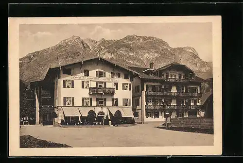 AK Garmisch /Bayr. Hochgebirge, Hotel Drei Mohren