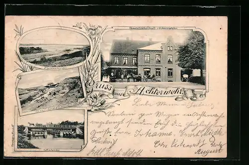 AK Achterwehr, Gasthaus Achterwehr, Aalwehr, Flemhuder See