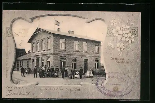 AK Seestermühe, Gasthaus von Julius Diers