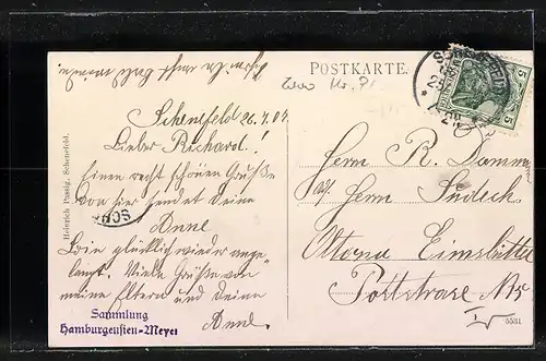 AK Schenefeld, Chausseestrasse mit Anwohnern