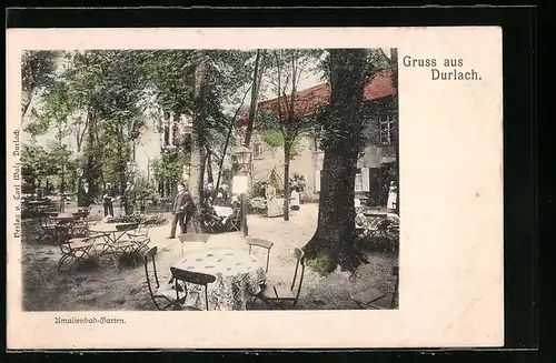 AK Durlach, Hotel Amalienbad, Garten