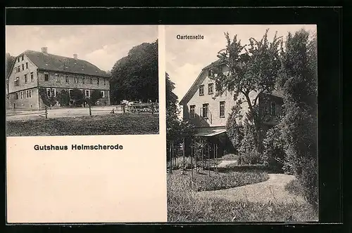 AK Helmscherode, Gutshaus, Gartenseite