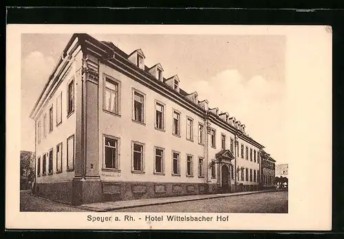 AK Speyer a. Rh., Hotel Wittelsbacher Hof