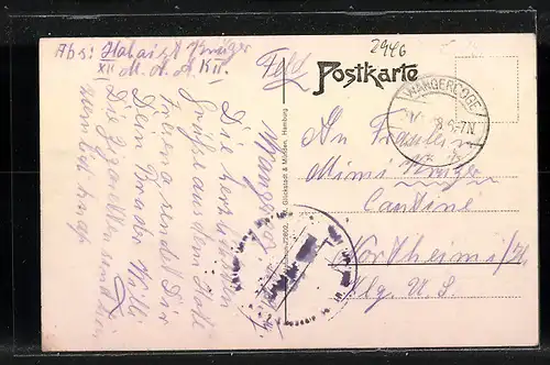 AK Wangeroog, Hotel Fresena mit Strassenpartie