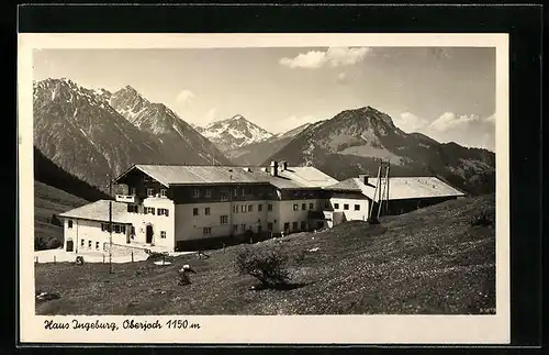 AK Oberjoch, Haus Ingeburg mit Alpenpanorama