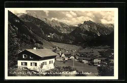 AK Hinterstein /Allgäu, Haus Ammann mit Bergpanorama