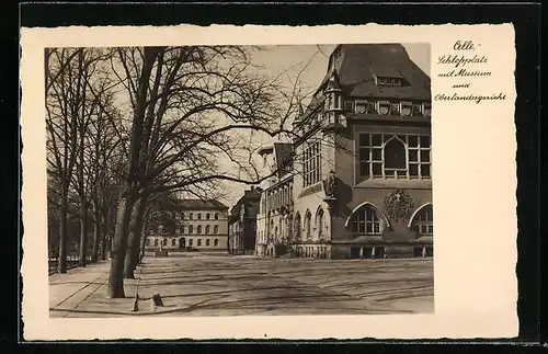 AK Celle, Schlossplatz mit Museum und Oberlandesgericht