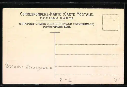 Präge-AK Briefmarken Bosnien-Herzegowina, Wappen