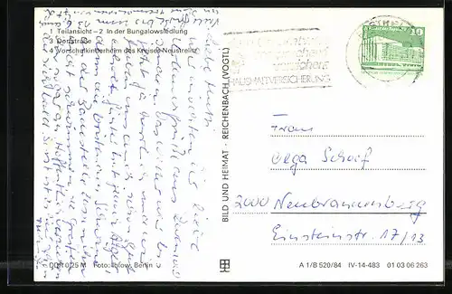 AK Userin, Bungalowsiedlung, Dorfstrasse