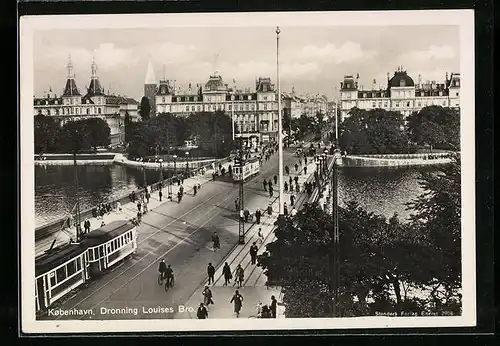 AK Kobenhavn, Dronning Louises Bro, Strassenbahn