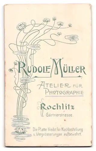 Fotografie Rudolf Müller, Rochlitz, Gärtnerstrasse, Junge Dame mit zurückgebundenem Haar