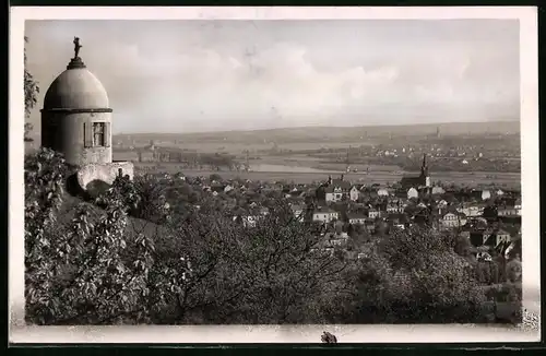 Fotografie Brück & Sohn Meissen, Ansicht Radebeul-West, Blick auf den Ort und den Jakobstein