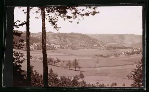 Fotografie Brück & Sohn Meissen, Ansicht Diesbar / Elbe, Blick vom Golkwald auf Diesbar