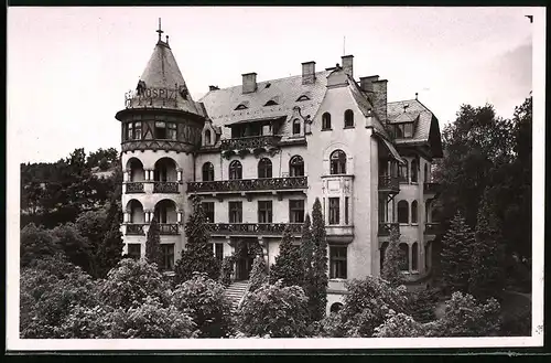 Fotografie Brück & Sohn Meissen, Ansicht Karlsbad, Blick auf das Evangelisches Hospiz