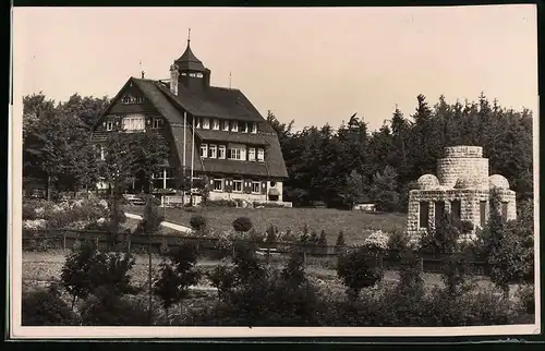 Fotografie Brück & Sohn Meissen, Ansicht Eibenstock i. Erzg., Blick auf das Bühlhaus