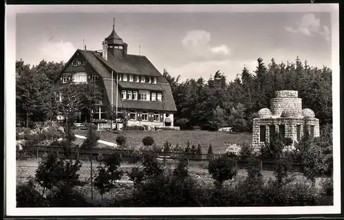 Fotografie Brück & Sohn Meissen, Ansicht Eibenstock i. Erzg., Partie am Bühlhaus