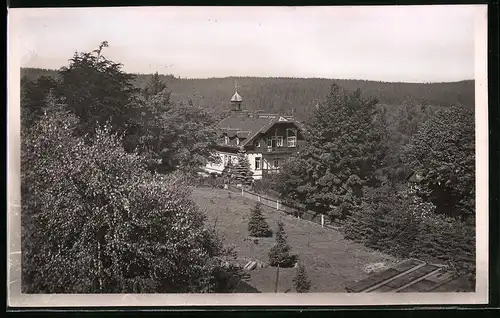 Fotografie Brück & Sohn Meissen, Ansicht Bärenfels i. Erzg., Blick auf das Hotel Haus am Walde