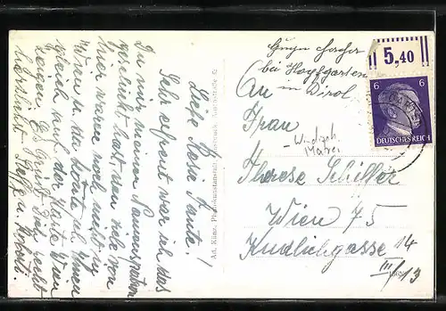 AK Hopfgarten, Strassenpartie mit Gasthof zur Post