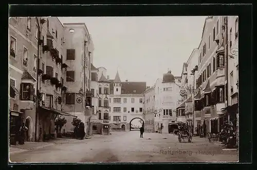 AK Rattenberg, Strassenpartie mit Wohnhäusern