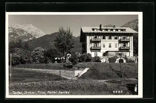 AK Telfes, Hotel Serles mit Garten