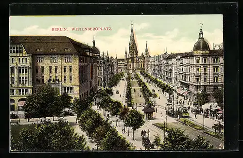 AK Berlin, Wittenbergplatz, Strassenbahn