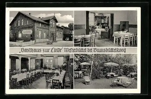 AK Westerbüttel b. Brunsbüttelkoog, Gasthaus zur Linde