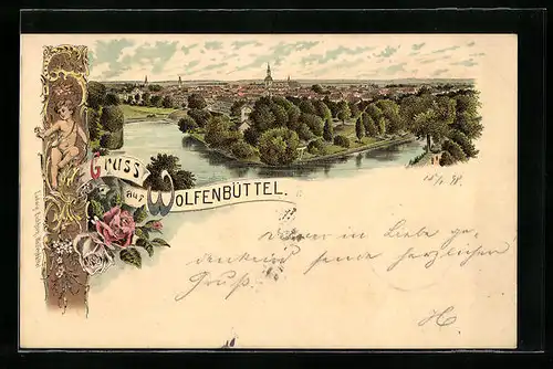 Lithographie Wolfenbüttel, Teilansicht