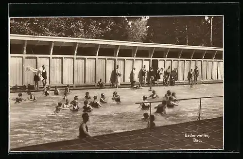 AK Badenweiler, Bad mit Besuchern