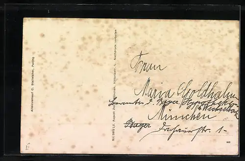 AK Palling, Teilansicht mit Kirche gegen Süden