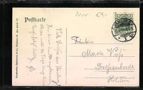 AK Hamburg-Uhlenhorst, Fährhaus an der Elbe