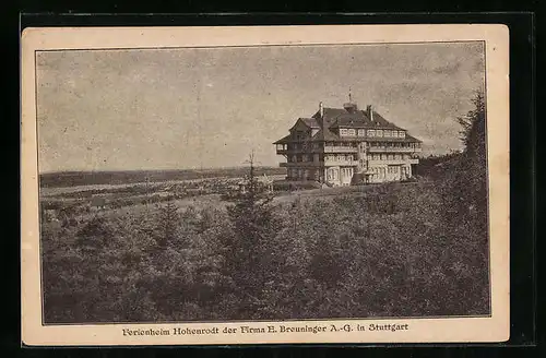 AK Stuttgart, Ferienheim Hohenrodt, Firma E.Breuninger A.G.