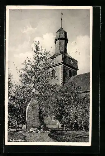 AK Betheln i. Hannover, Kirche und Kriegerdenkmal