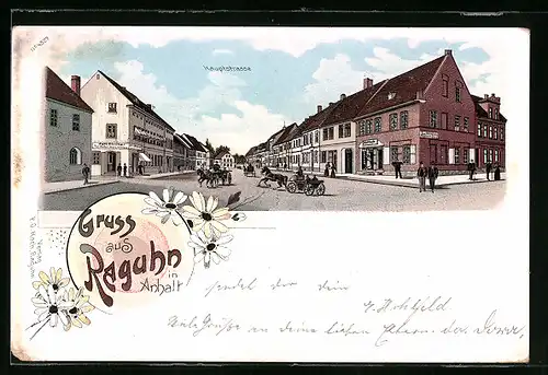 Lithographie Raguhn in Anhalt, Buchbinderei in der Hauptstrasse