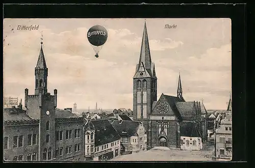 AK Bitterfeld, Ballon Bitterfeld, Markt