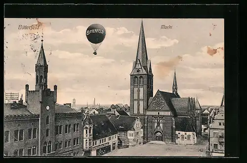 AK Bitterfeld, Ballon Bitterfeld, Markt