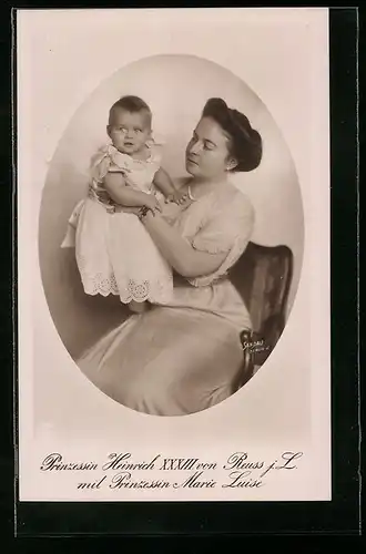 AK Prinzessin Heinrich XXXIII. von Reuss mit Prinzessin Marie Luise