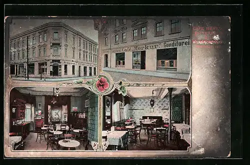 AK Bitterfeld, Café Merkur, Bes.: Fr. Gerhardt