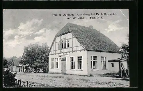 AK Neuhaldensleben, Kur- und Gasthaus Papenberg von W. Berg