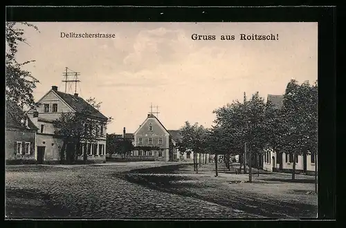 AK Roitzsch, Gasthof Charlottenburg in der Delitzscherstrasse