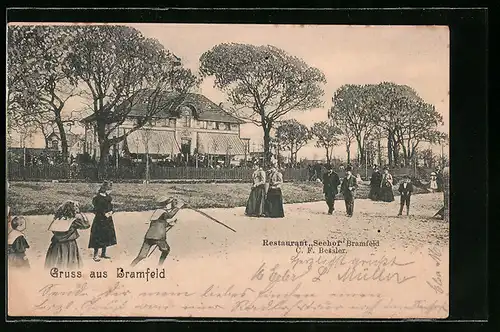 AK Hamburg-Bramfeld, Restaurant Seehof von C. F. Bessler